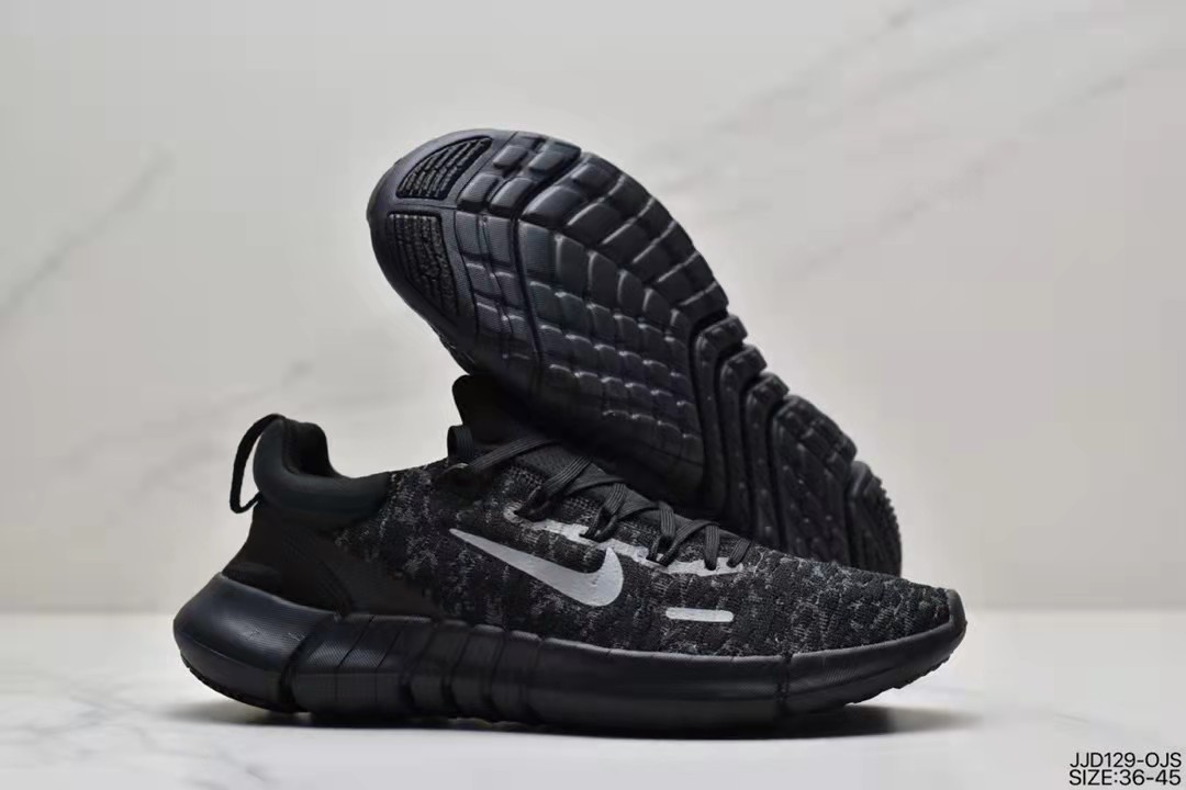 Nike Free RN Flyknit 2018 All Black Shoes - Click Image to Close